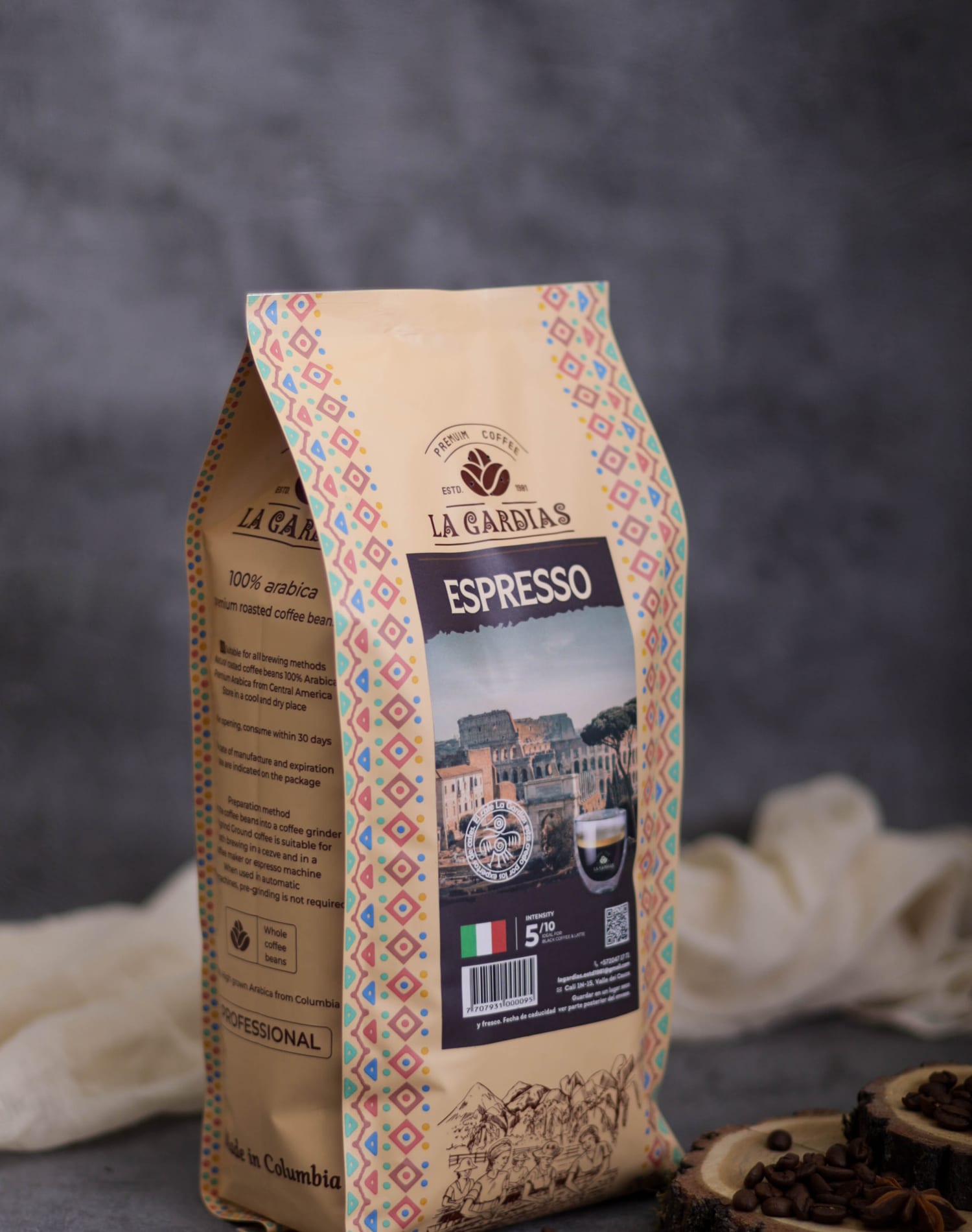 Упаковка кофе LA GARDIAS Espresso в зёрнах