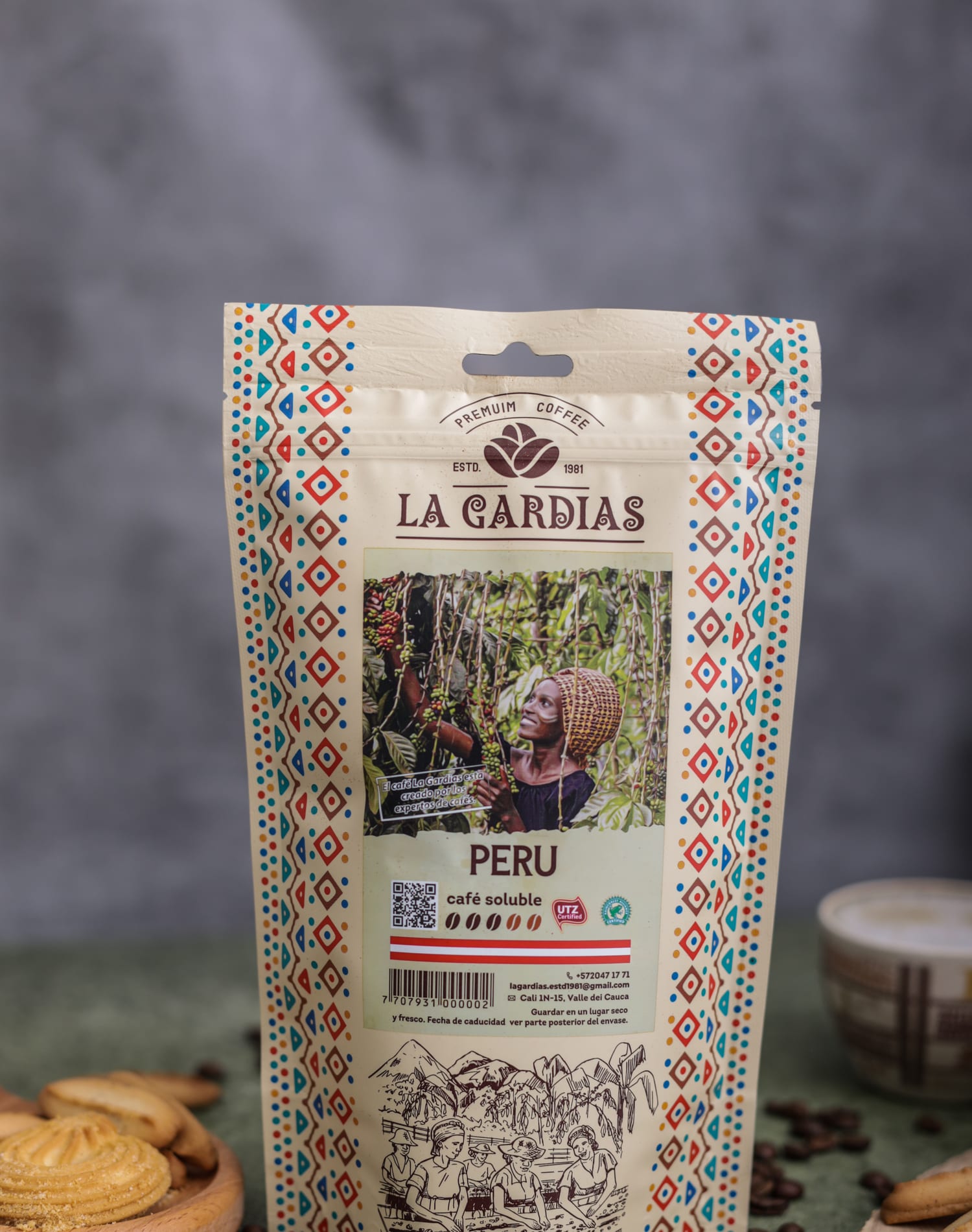 Упаковка растворимого кофе LA GARDIAS Peru